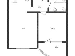 Продается 1-комнатная квартира Западный Обход ул, 38.6  м&sup2;, 5500000 рублей
