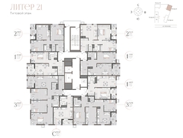 Продается 1-комнатная квартира ЖК Моренуар, литер 21, 40.71  м&sup2;, 8361834 рублей