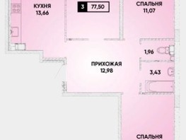 Продается 3-комнатная квартира 12-я Линия ул, 80  м², 7650000 рублей