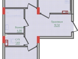 Продается 2-комнатная квартира ЖК Суворов, дом 5, 62.2  м², 6748700 рублей