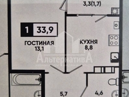 Продается 1-комнатная квартира Катыхина ул, 37 м², 9900000 рублей