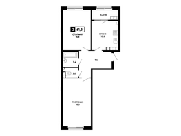 Продается 2-комнатная квартира ЖК Резиденция СОФИ, литер 1 корпус 2, 61.8  м&sup2;, 7338750 рублей