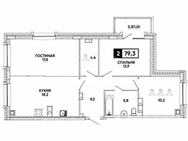 Продается 3-комнатная квартира Катыхина ул, 80  м&sup2;, 26000000 рублей