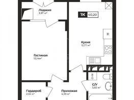 Продается 1-комнатная квартира Гоголя ул, 40.2  м&sup2;, 9200000 рублей