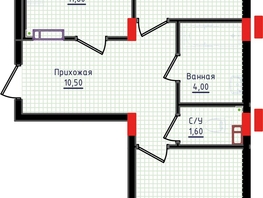 Продается 2-комнатная квартира ЖК Суворов, дом 6, 62.1  м&sup2;, 6955200 рублей