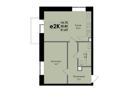 Продается 2-комнатная квартира ЖК Botanika (Ботаника), дом 1, 51.6  м&sup2;, 8359200 рублей