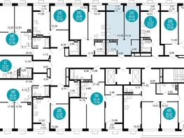 Продается 1-комнатная квартира ЖК 1799, литера 2.1, 41.68  м&sup2;, 9815867 рублей