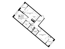 Продается 3-комнатная квартира ЖК Придонье, литер 3.3, 63.8  м&sup2;, 7018000 рублей