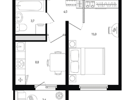 Продается 1-комнатная квартира ЖК Левенцовка Парк, лит 8-11 стр.1, сек.1,2,3, 32.5  м&sup2;, 5494905 рублей