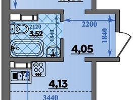 Продается 2-комнатная квартира ЖК Суворовский, литера 23, 43.04  м&sup2;, 5539487 рублей