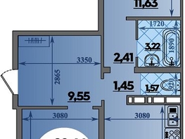 Продается 2-комнатная квартира ЖК Платовский, литер 14, 64.9  м&sup2;, 7865880 рублей