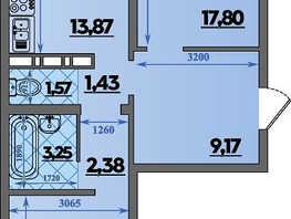 Продается 2-комнатная квартира ЖК Суворовский, литера 5, 64.53  м&sup2;, 7853558 рублей