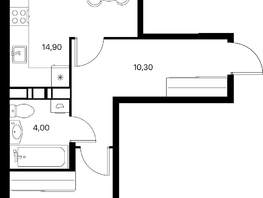 Продается 1-комнатная квартира ЖК Эстет, литер 49.2, 45.4  м&sup2;, 6780490 рублей