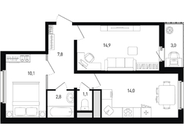 Продается 2-комнатная квартира Ткачева ул, 52.2  м&sup2;, 5746594 рублей
