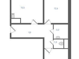 Продается 2-комнатная квартира ЖК Левенцовка Парк, литер 8-14, 56.8  м&sup2;, 7026160 рублей
