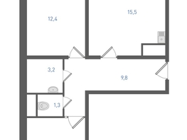 Продается 2-комнатная квартира ЖК Левенцовка Парк, литер 8-14, 55.6  м&sup2;, 6877720 рублей
