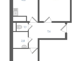 Продается 2-комнатная квартира ЖК Левенцовка Парк, литер 8-14, 53.4  м&sup2;, 7737660 рублей
