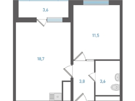 Продается 1-комнатная квартира ЖК Левенцовка Парк, литер 8-14, 39.4  м&sup2;, 6122760 рублей