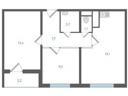 Продается 2-комнатная квартира ЖК Левенцовка Парк, литер 8-14, 57.1  м&sup2;, 8450800 рублей