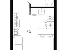 Продается Студия ЖК 5 элемент Аске, лит 5-11 стр.2, сек.5,6, 20.7  м&sup2;, 3349260 рублей
