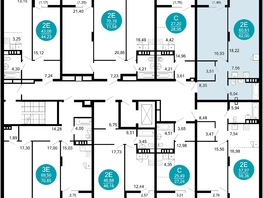 Продается 2-комнатная квартира ЖК 1799, литера 2.1, 62  м², 10763200 рублей