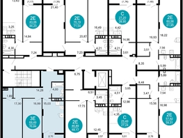 Продается 2-комнатная квартира ЖК 1799, литера 2.1, 70.84  м², 12276572 рублей