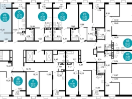 Продается 2-комнатная квартира ЖК 1799, литера 2.1, 45.5  м², 10205650 рублей