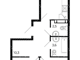 Продается 3-комнатная квартира ЖК Флора, литера 2.1, 64.3  м², 7716000 рублей