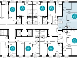 Продается 3-комнатная квартира ЖК 1799, литера 2.3, 83.38  м², 14975048 рублей