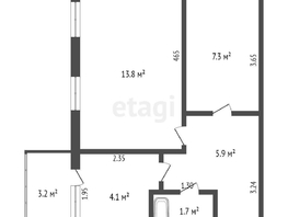 Продается 2-комнатная квартира краснодарская 1-я, 35  м², 3360000 рублей