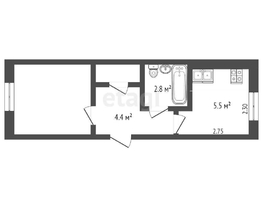 Продается 1-комнатная квартира Волкова ул, 31.6  м², 3870000 рублей