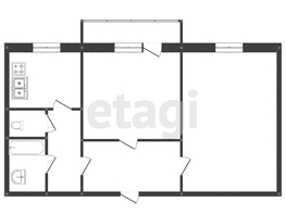 Продается 2-комнатная квартира линия 25-я, 42  м², 3100000 рублей