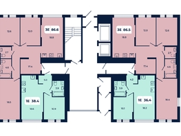 Продается 3-комнатная квартира ЖК Норд-Премьер, корпус 19, 86.6  м², 9959000 рублей