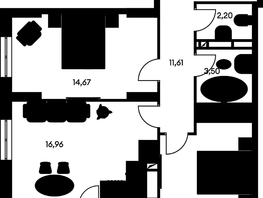 Продается 3-комнатная квартира ЖК Культура, дом 1, 70.2  м², 10030000 рублей