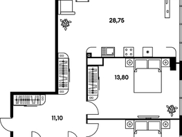 Продается 3-комнатная квартира ЖК Гринсайд, 5.1-5.5, 73.7  м², 10990000 рублей