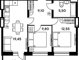 Продается Студия ЖК Сезоны, 31.8  м², 4271200 рублей