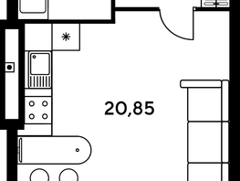 Продается Студия ЖК Сезоны, 33.4  м², 4270000 рублей