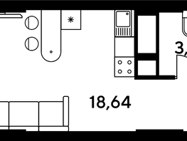 Продается Студия ЖК Малина Парк, дом 4, 24.01  м², 4300000 рублей