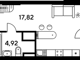 Продается Студия ЖК Малина Парк, дом 4, 24.64  м², 5010000 рублей