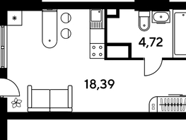 Продается Студия ЖК Малина Парк, дом 4, 24.9  м², 6010000 рублей