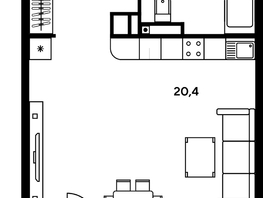 Продается Студия ЖК Гринсайд, 3.1-3.4, 32.8  м², 7650000 рублей