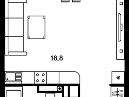 Продается Студия ЖК Гринсайд, 4.1-4.3, 30.11  м², 7050000 рублей