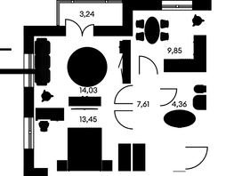 Продается 2-комнатная квартира ЖК Культура, дом 2, 52.7  м², 7370000 рублей