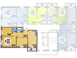 Продается 3-комнатная квартира ЖК Суворовский, литера 01, 76.78  м², 8998616 рублей