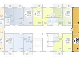 Продается 3-комнатная квартира ЖК Суворовский, литера 5, 82.56  м², 9188928 рублей