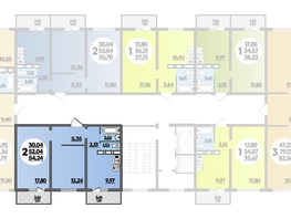 Продается 2-комнатная квартира ЖК Суворовский, литера 5, 54.24  м², 7110864 рублей