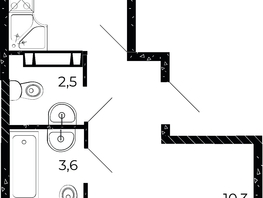 Продается 3-комнатная квартира ЖК Флора, литера 3.1, 64.3  м², 8680500 рублей