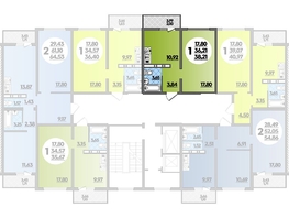 Продается 1-комнатная квартира ЖК Суворовский, литера 5, 38.21  м², 5173634 рублей