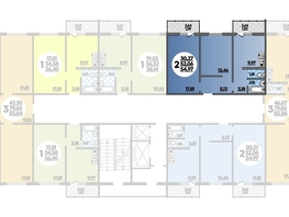 Продается 2-комнатная квартира ЖК Суворовский, литера 01, 54.97  м², 6352423 рублей