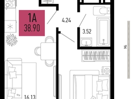 Продается 1-комнатная квартира ЖК СТОЛИЦЫНО, литер 1.1, 38.9  м², 5290400 рублей